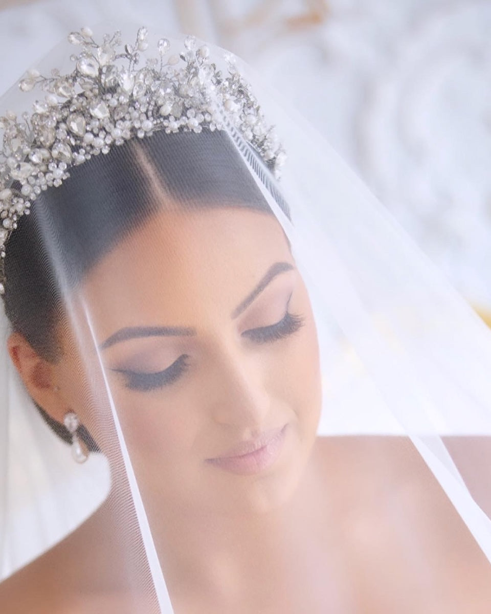 Katrina Silver crown by Windsor Bridal Jewellery