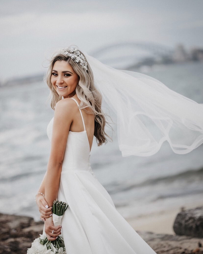 Ophelia silver bridal headband — alternate view 2