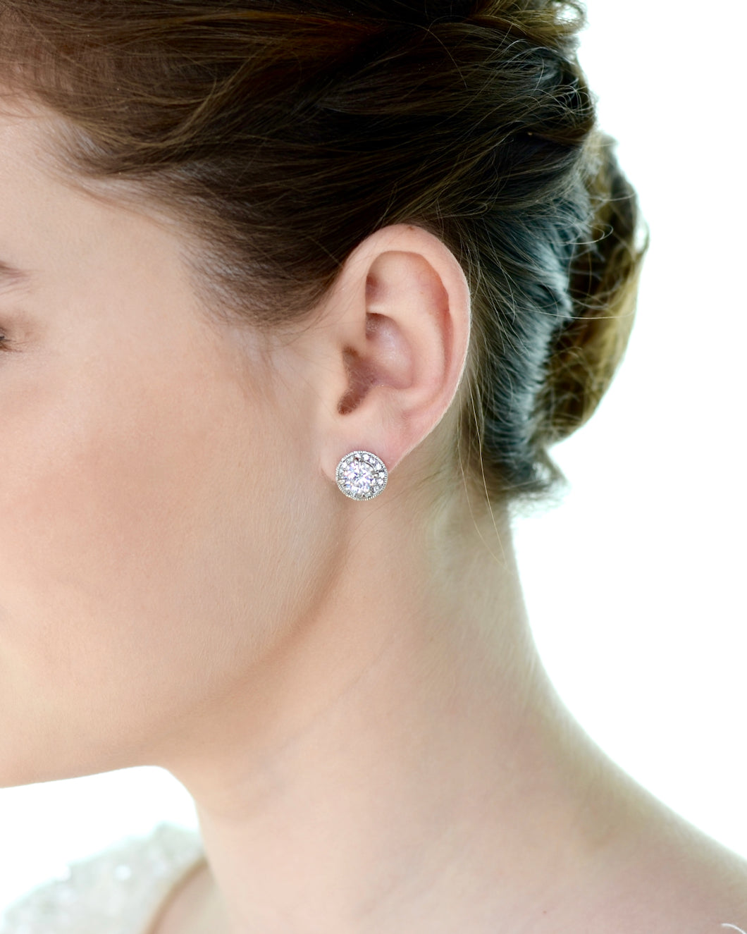 Jessica Earring in silver by Windsor Bridal Jewellery