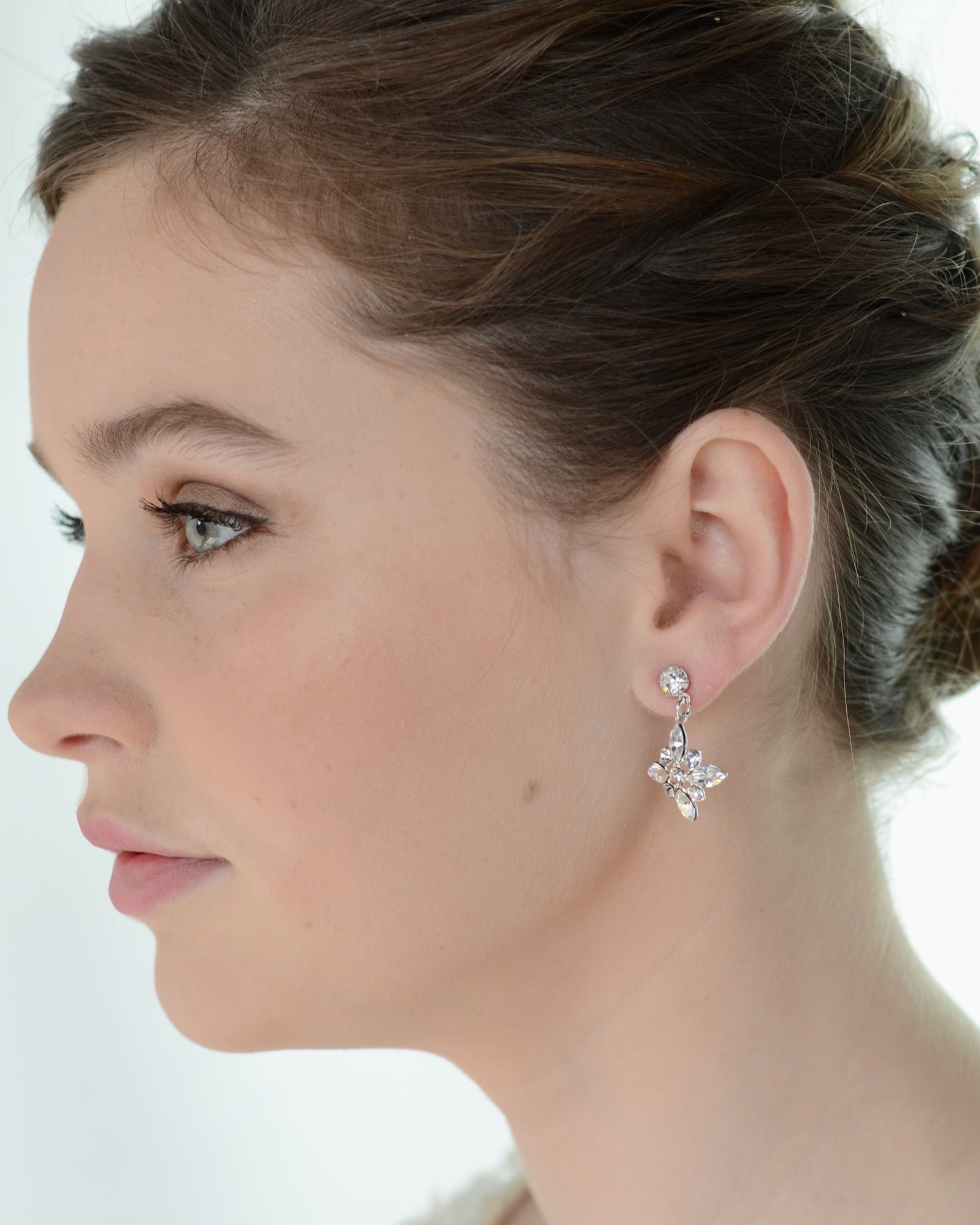 Briar Silver bridal earrings by Windsor Bridal Jewellery