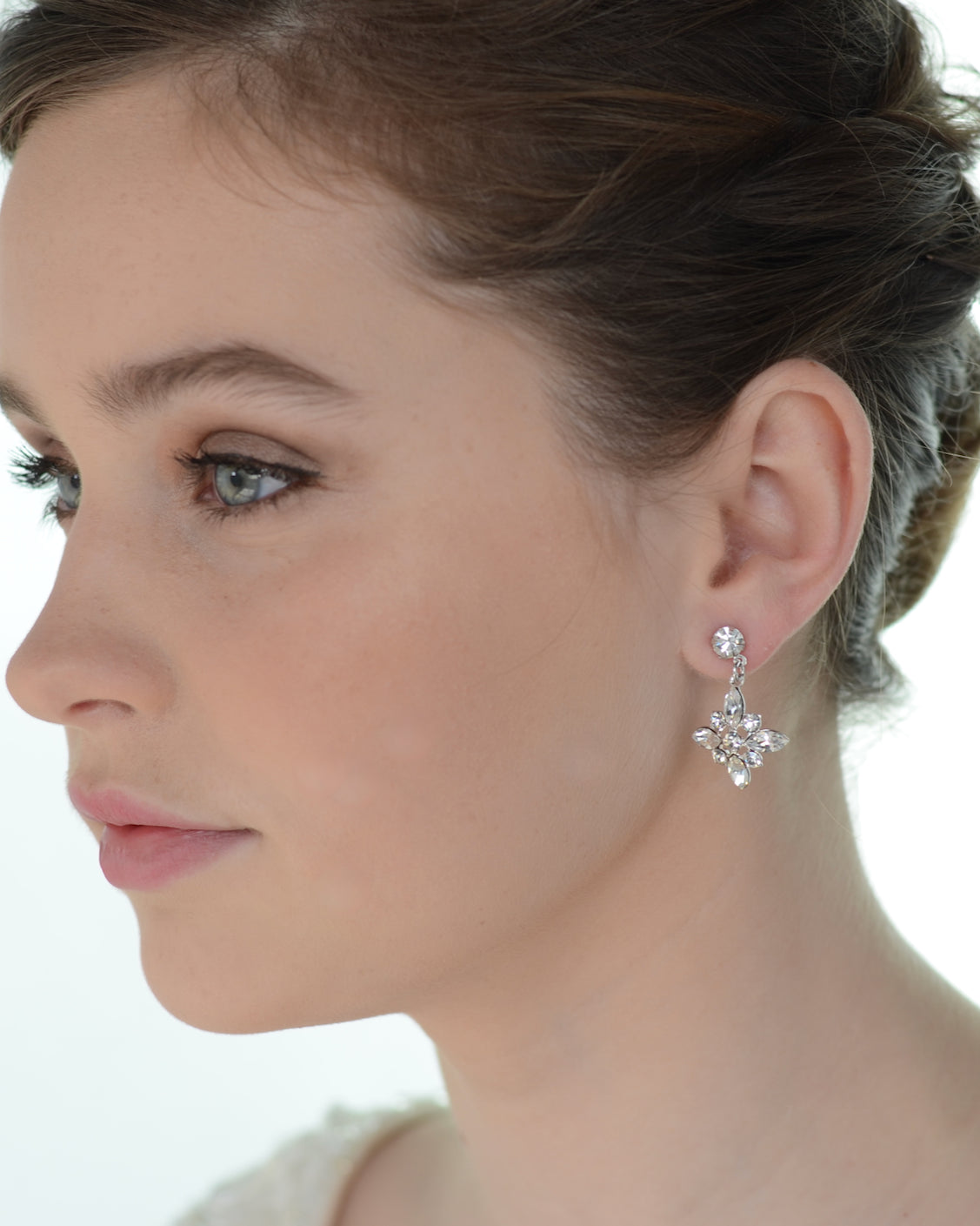 Briar Silver bridal earrings — alternate view 3