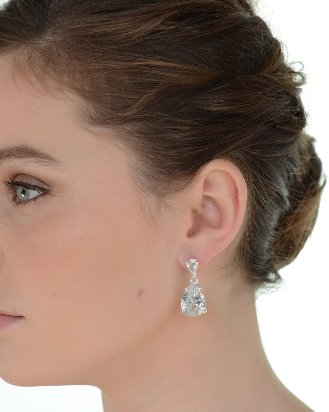 Cleo silver bridal earrings — alternate view 5