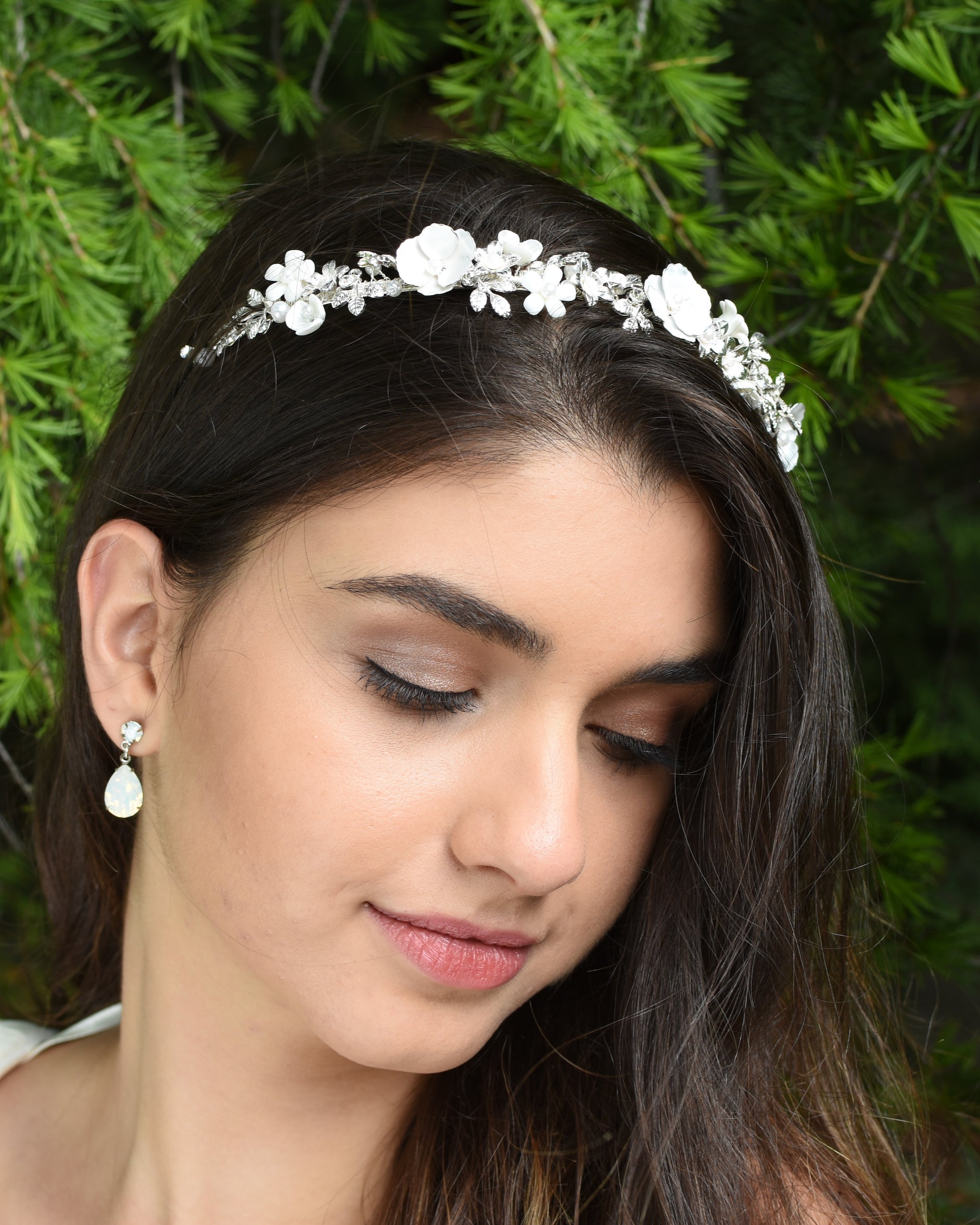 Elodie silver bridal headband — alternate view 2