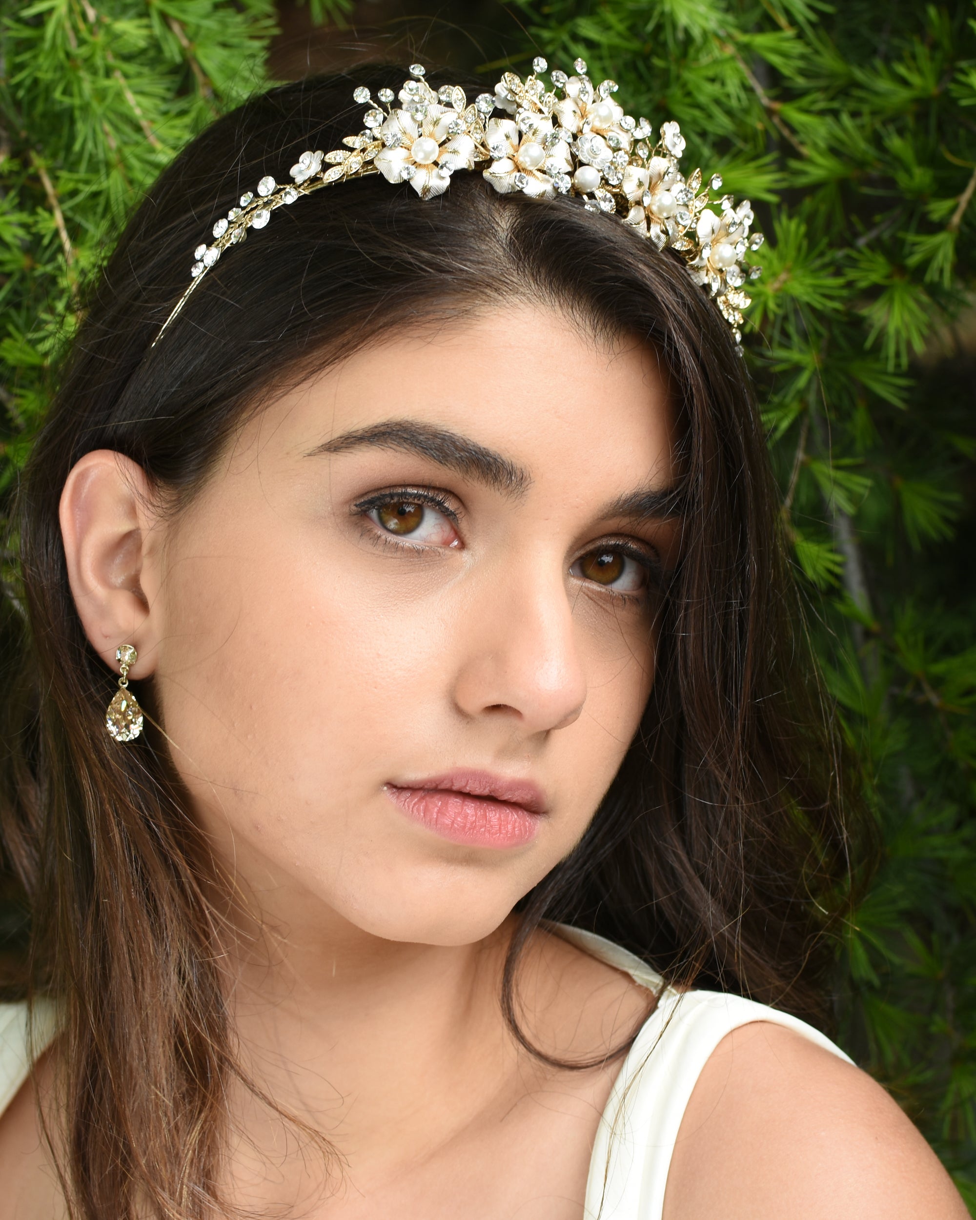 Rosaline gold bridal crown — alternate view 2