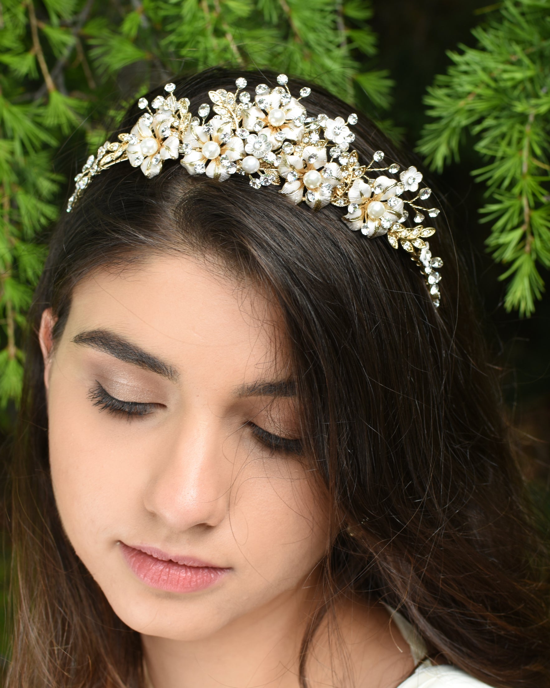 Rosaline gold bridal crown — alternate view 3