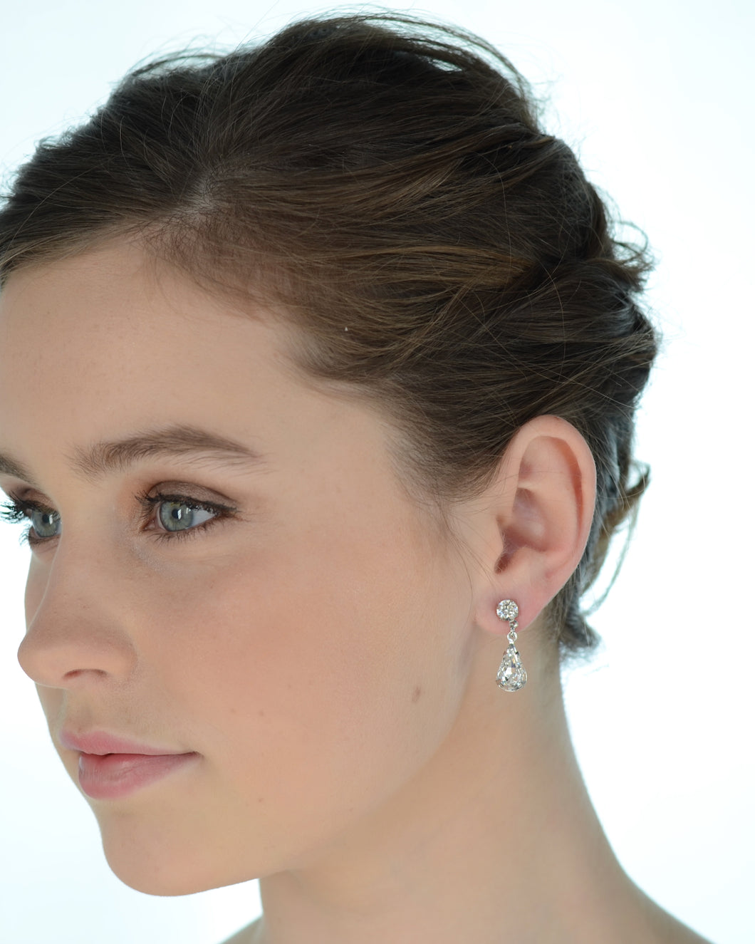 Lara silver bridal earrings — alternate view 7