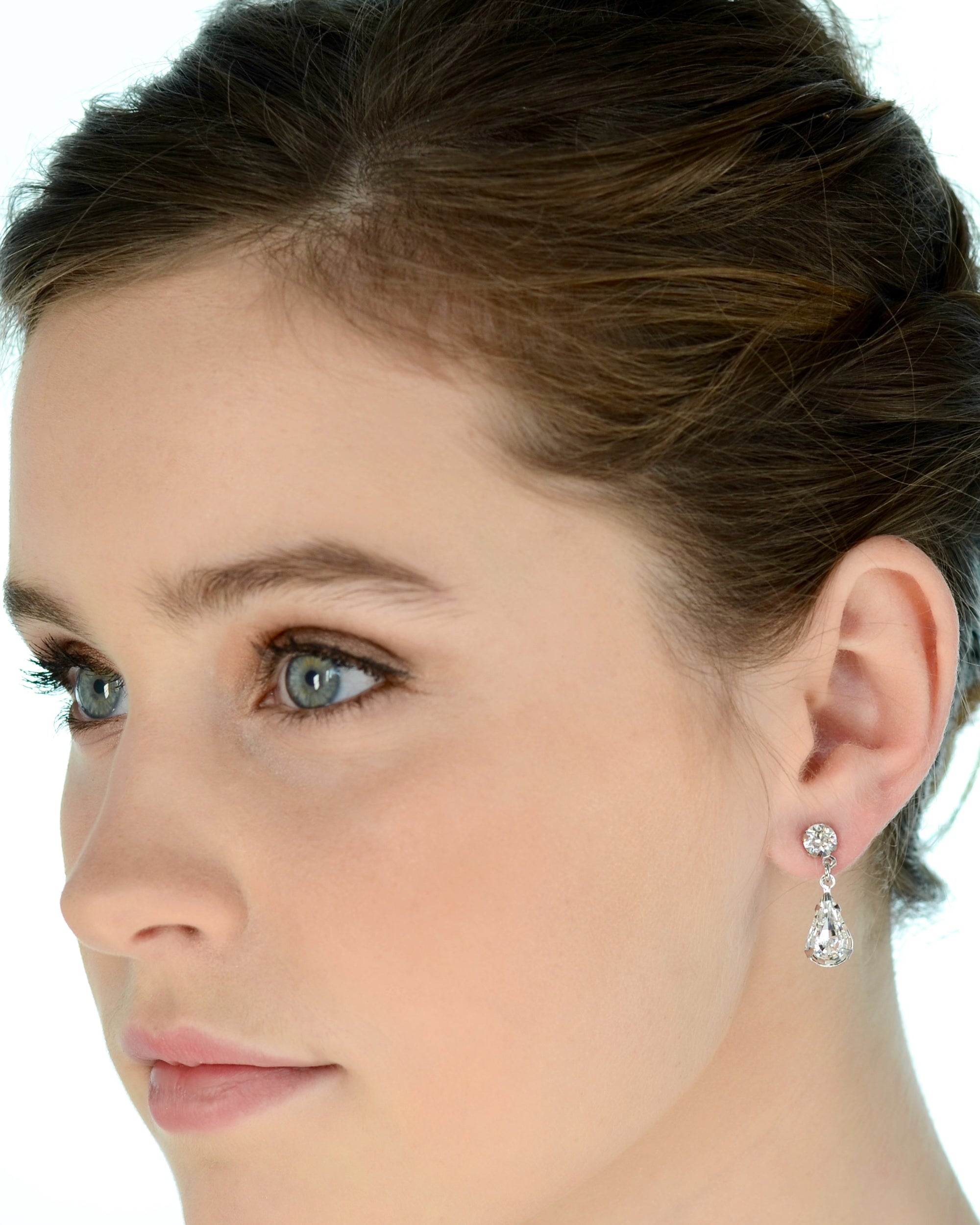 Lara silver bridal earrings — alternate view 4