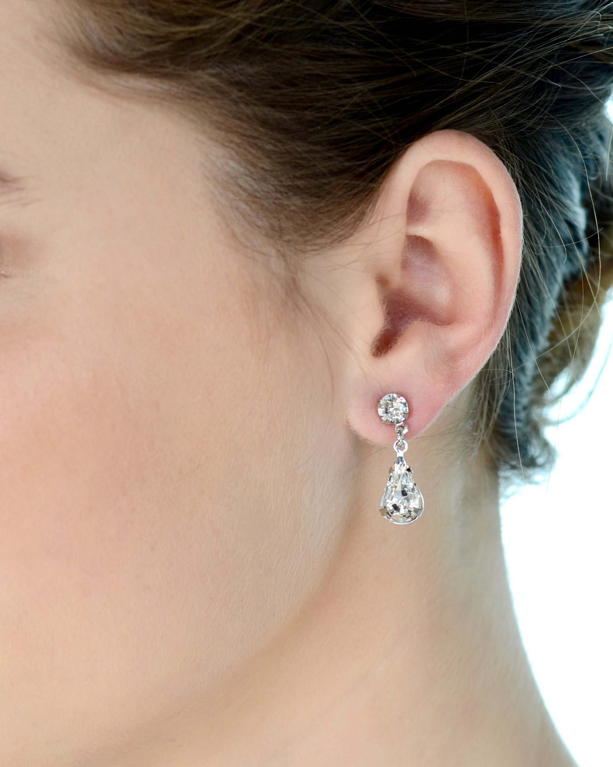 Lara silver bridal earrings — alternate view 6