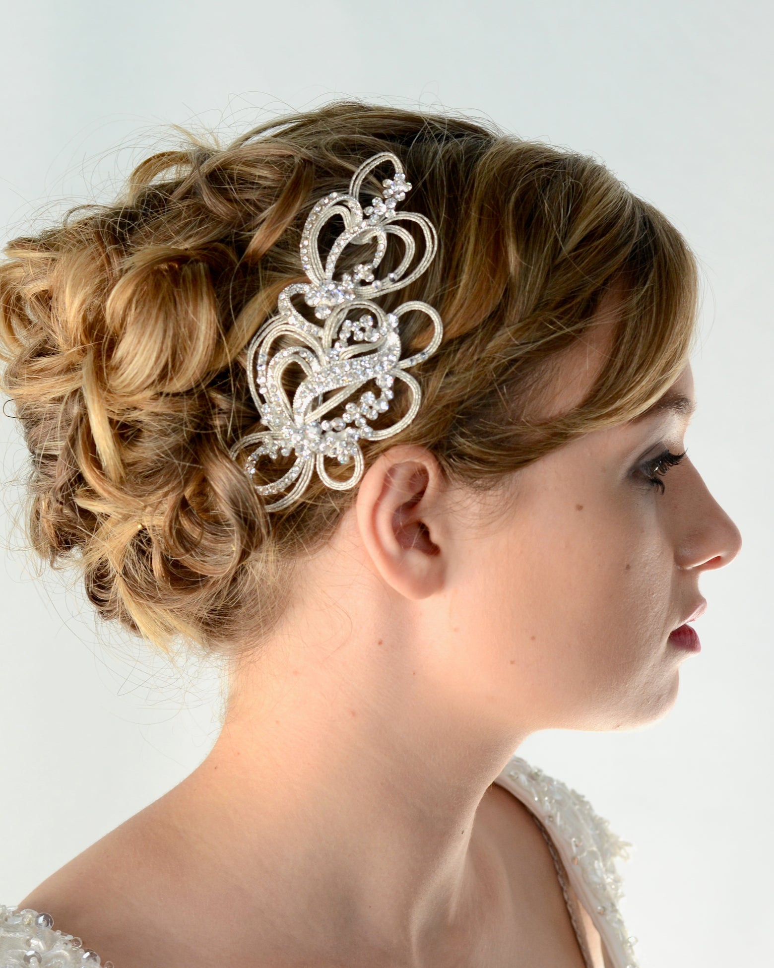 Lola silver bridal comb — alternate view 4