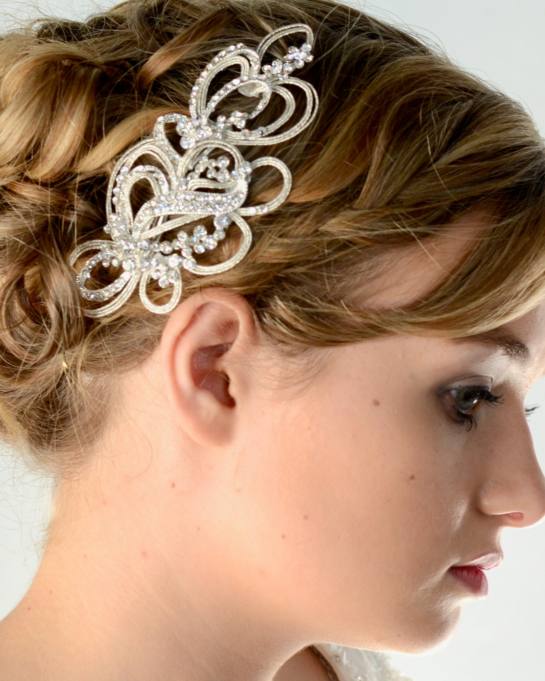 Lola silver bridal comb — alternate view 5
