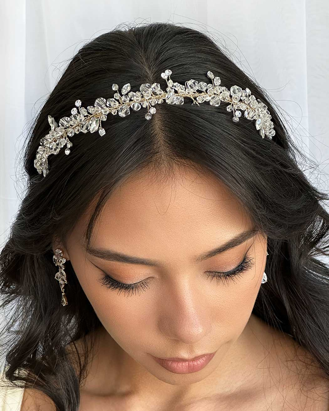Ariel Gold bridal headband — alternate view 3