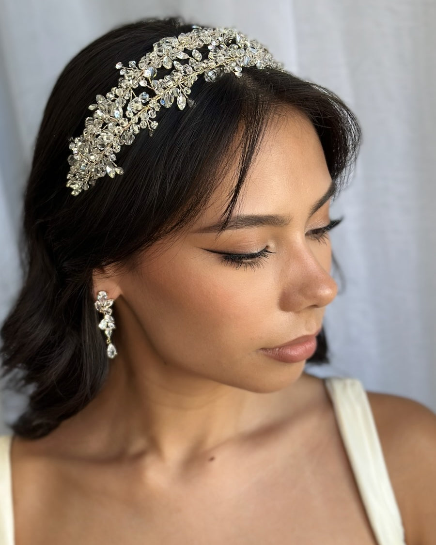 Cosima Gold headband by Windsor Bridal Jewellery