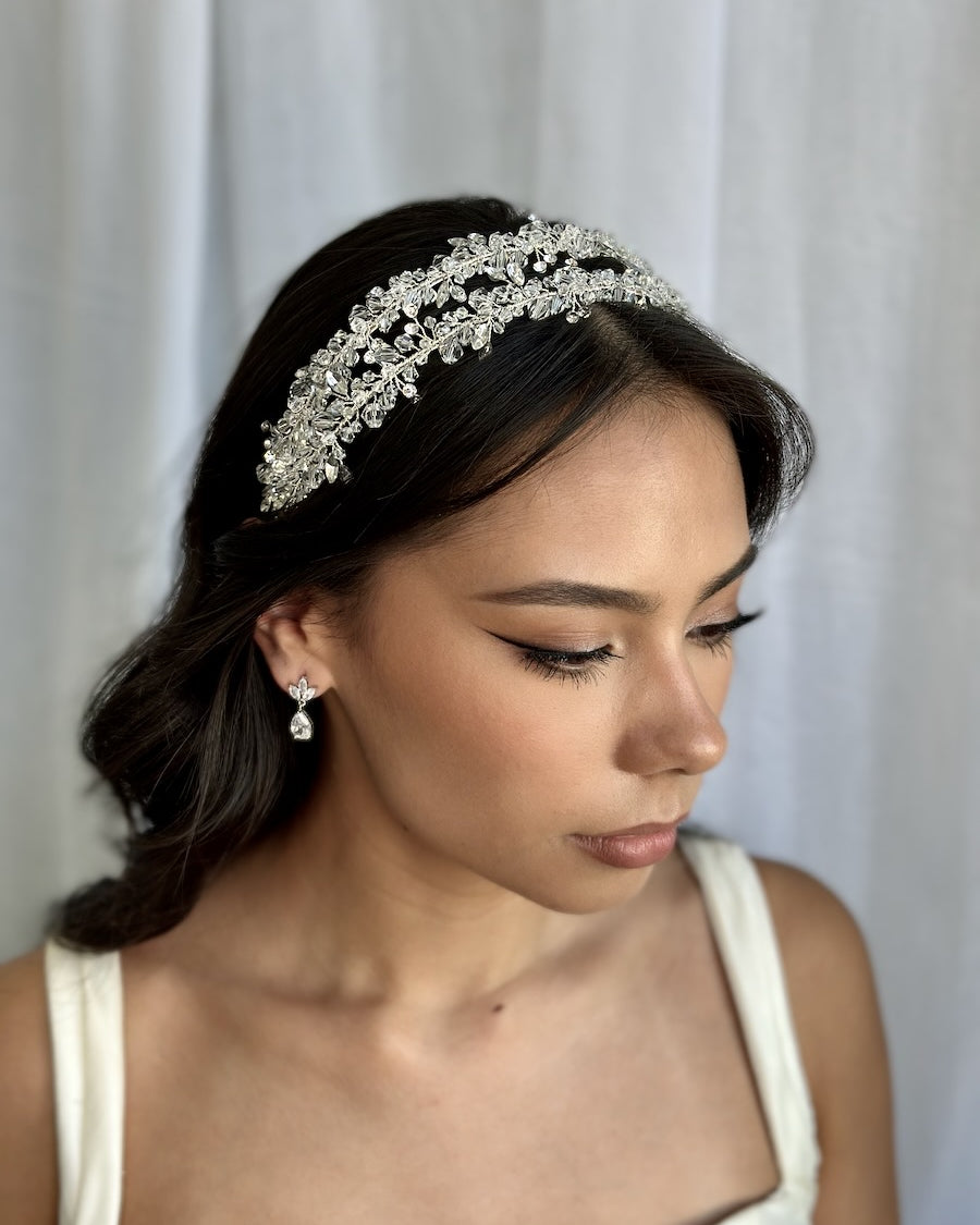 Cosima silver bridal headband — alternate view 3