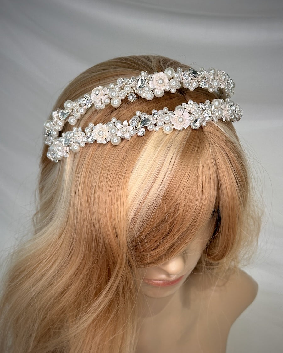 Mia Silver bridal headband by Windsor Bridal Jewellery