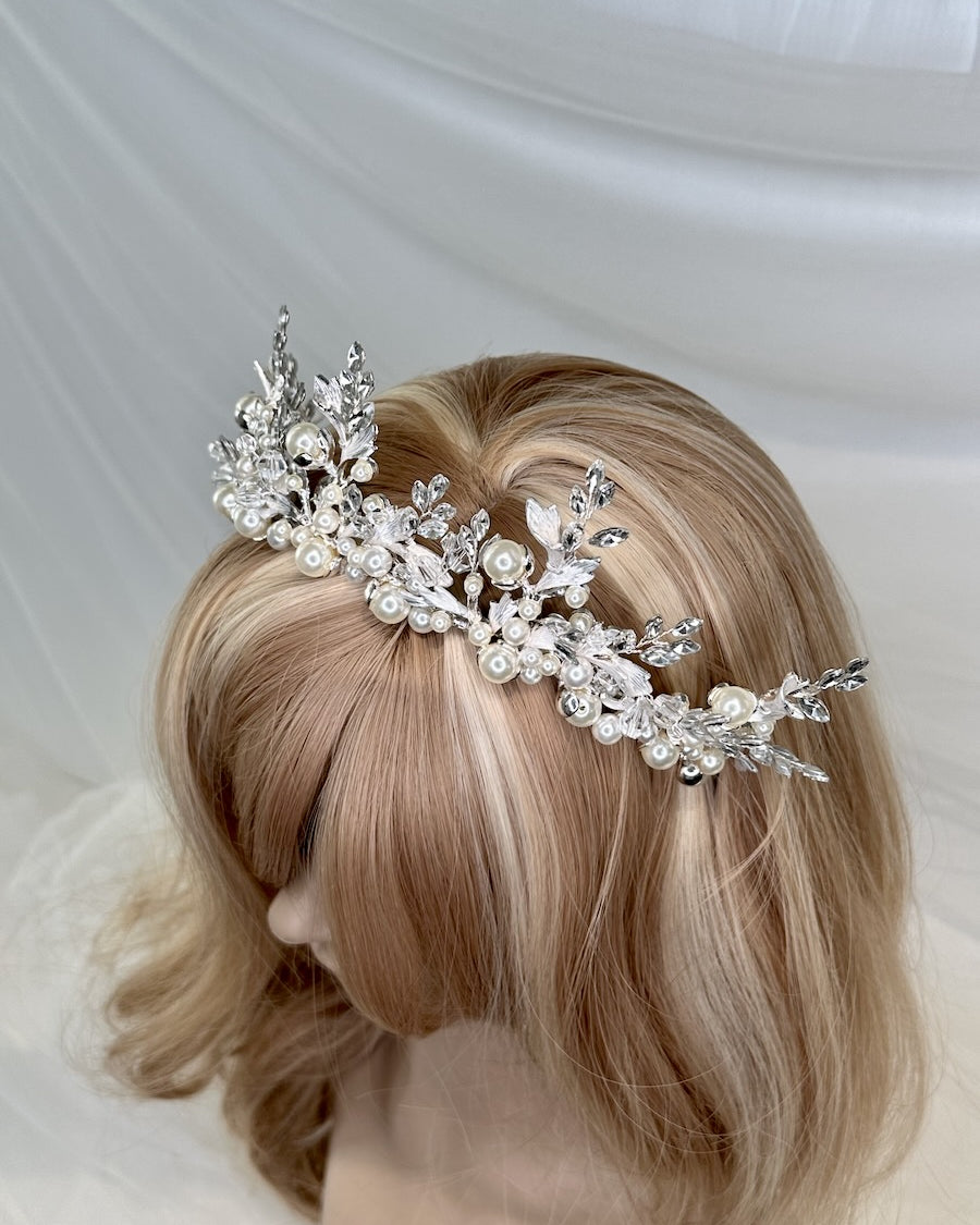 Vienna Silver bridal crown — alternate view 4