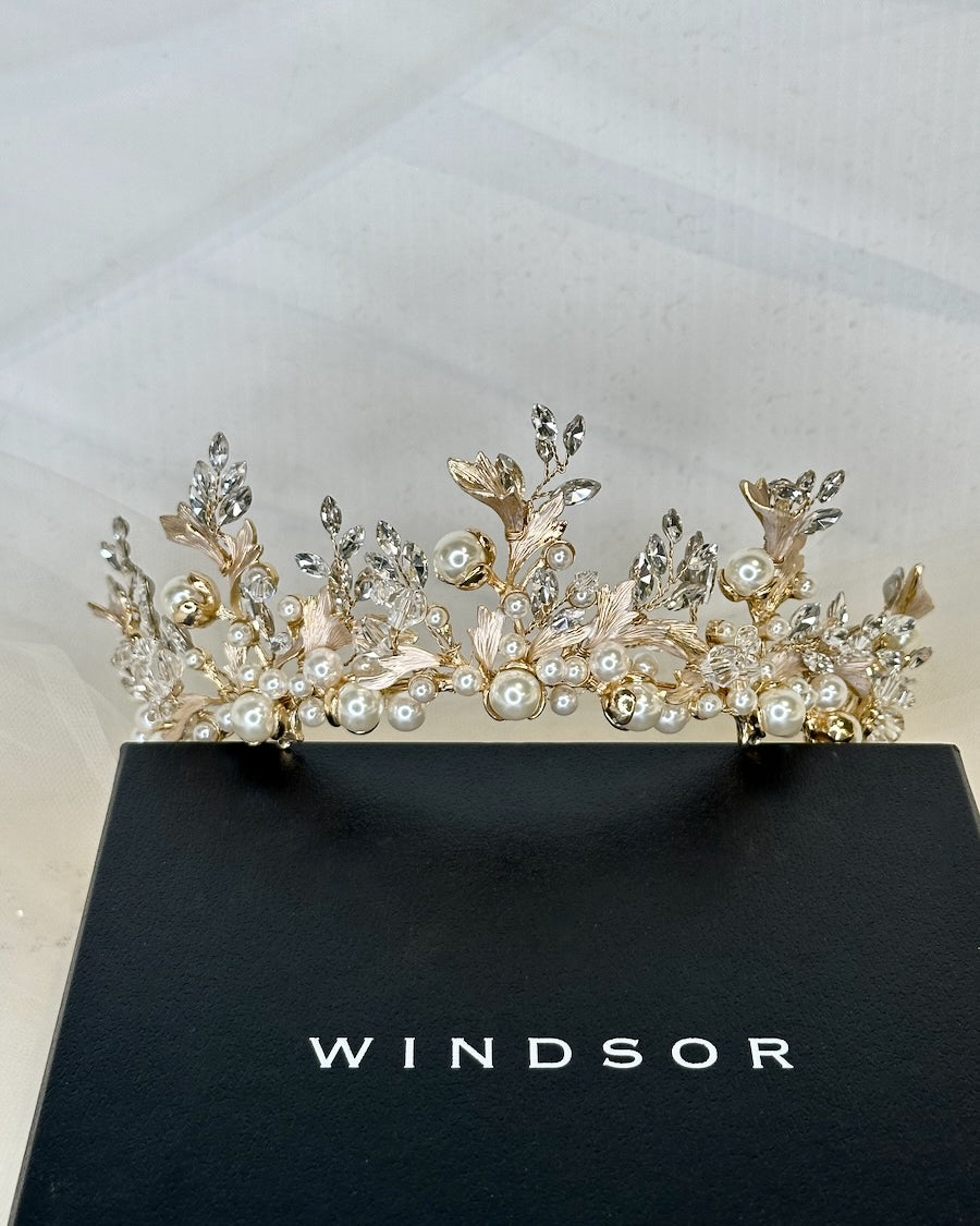 Vienna Gold bridal crown — alternate view 4