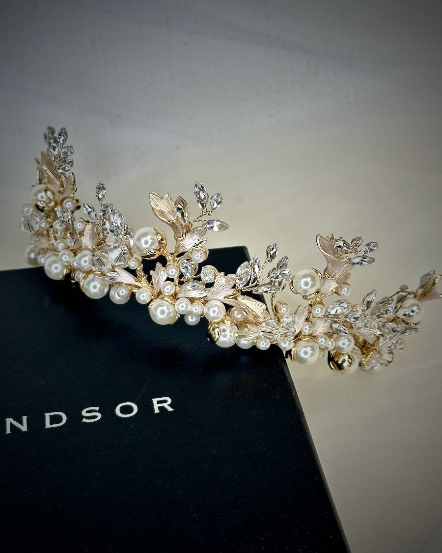 Vienna Gold bridal crown — alternate view 8
