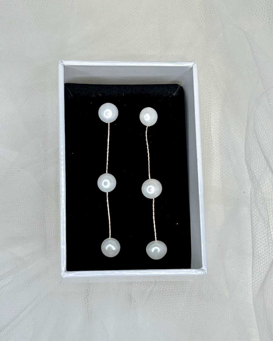 Bella Rose Gold bridal earrings by Windsor Bridal Jewellery