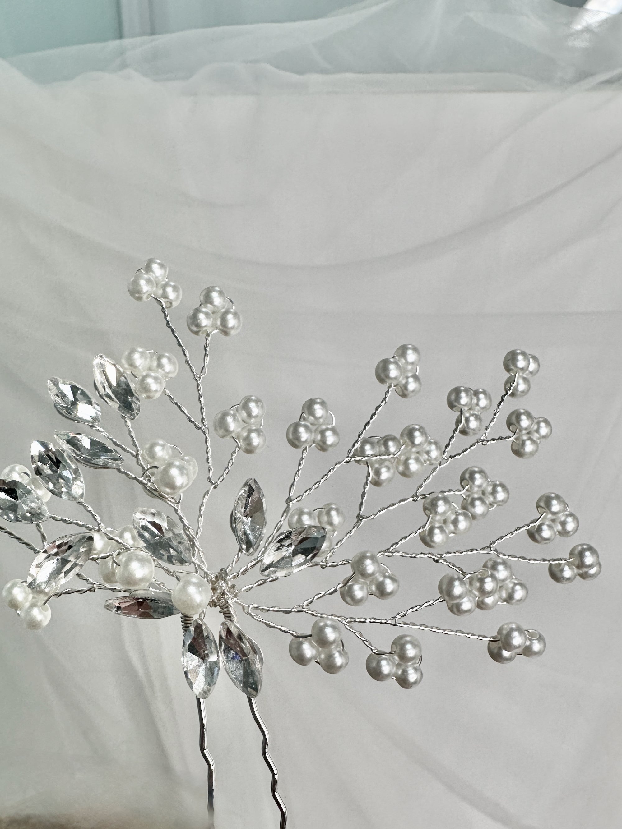 Larina Hairpin in silver — alternate view 4