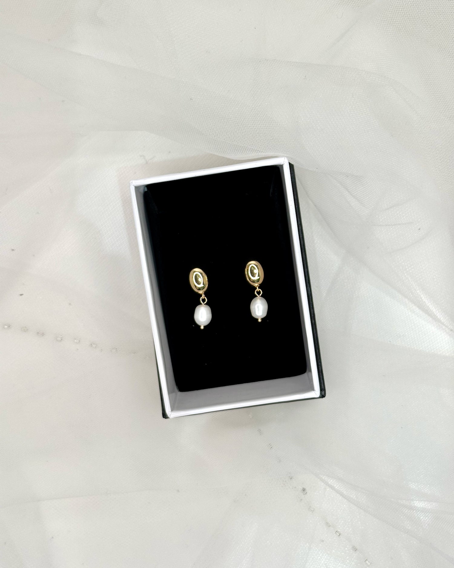 Tran Bridal Earrings in gold — alternate view 3