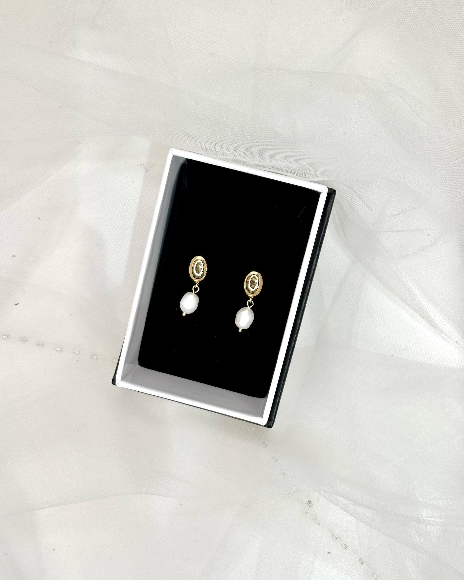 Tran Bridal Earrings in gold — alternate view 4