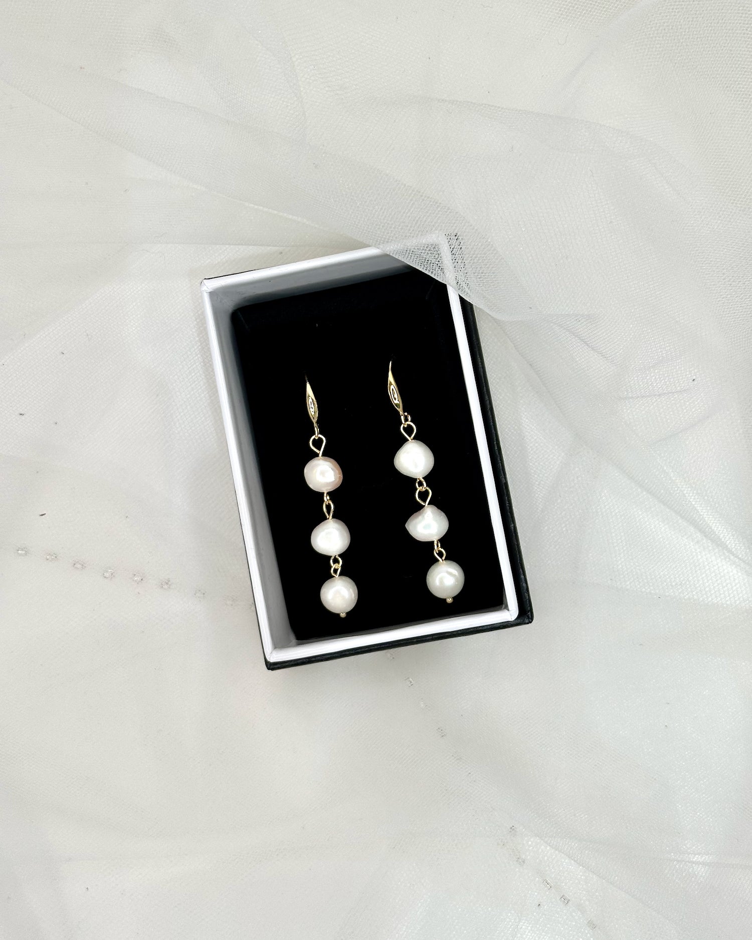 Lettie Bridal Earrings in gold — alternate view 3