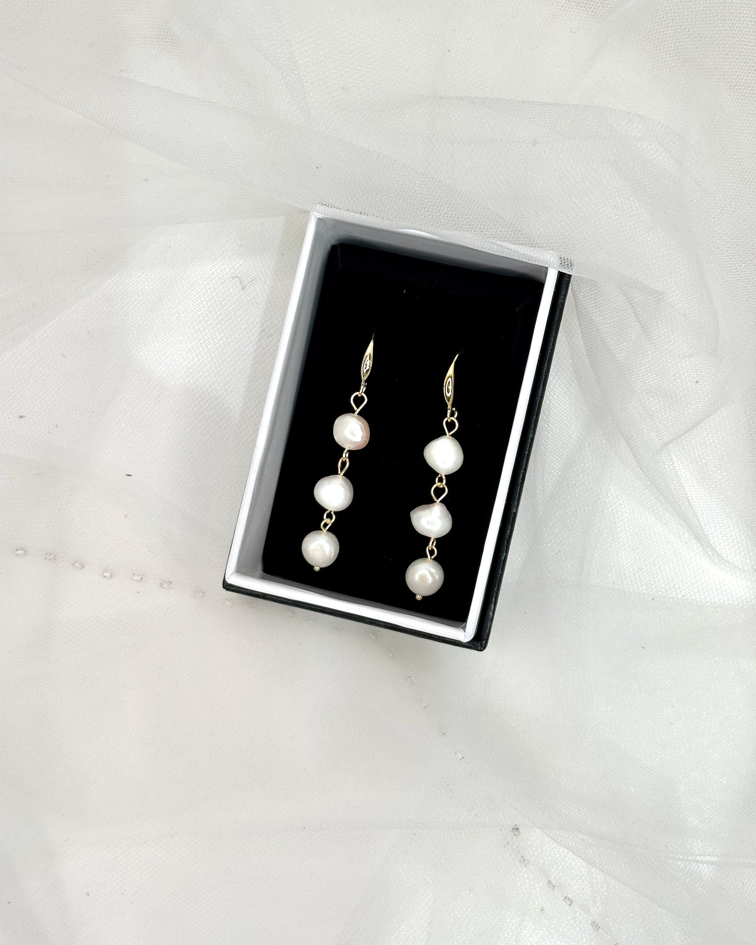 Lettie Bridal Earrings in gold — alternate view 4