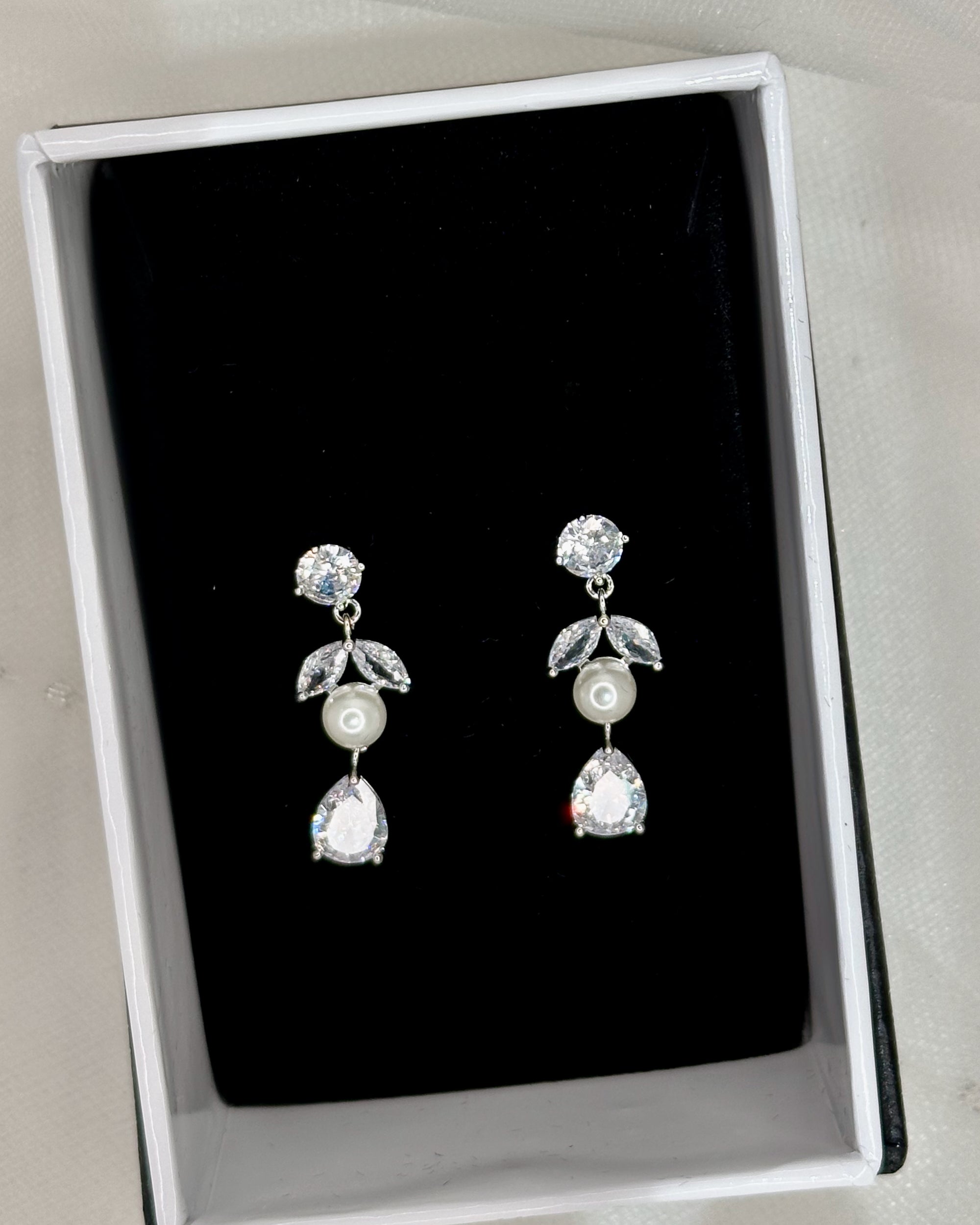 Bettie Bridal Earrings in silver — alternate view 5