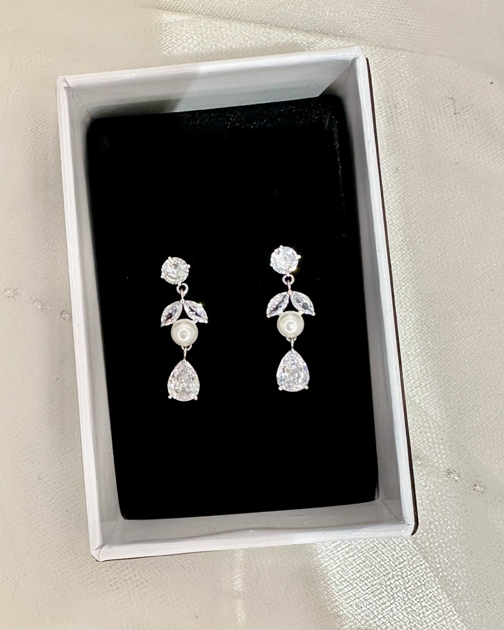 Bettie Bridal Earrings in silver — alternate view 6