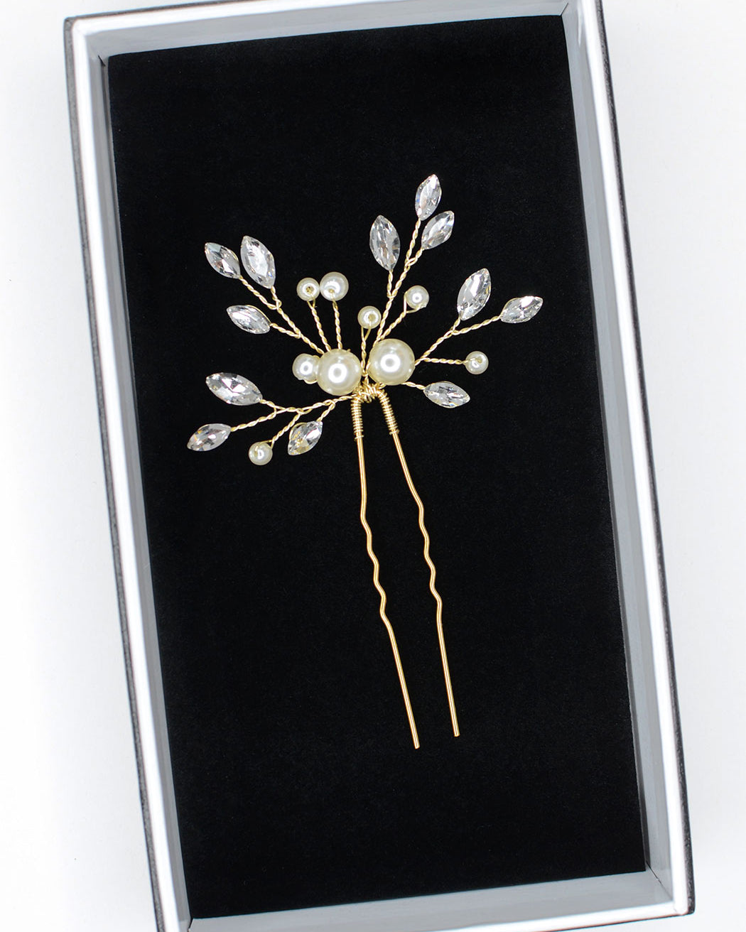 Talia Gold bridal hair pin by Windsor Bridal Jewellery