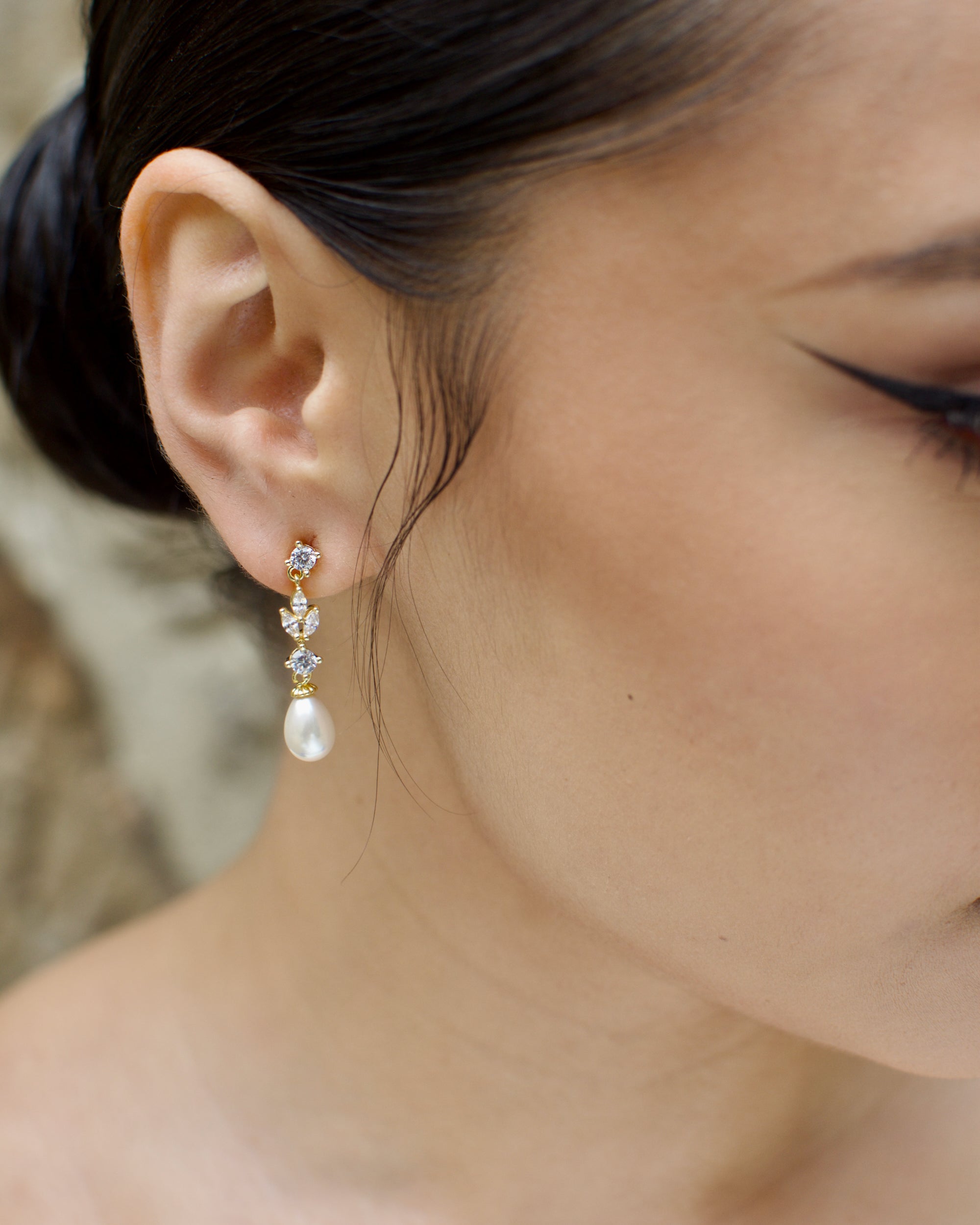 Tara Gold bridal earrings — alternate view 8