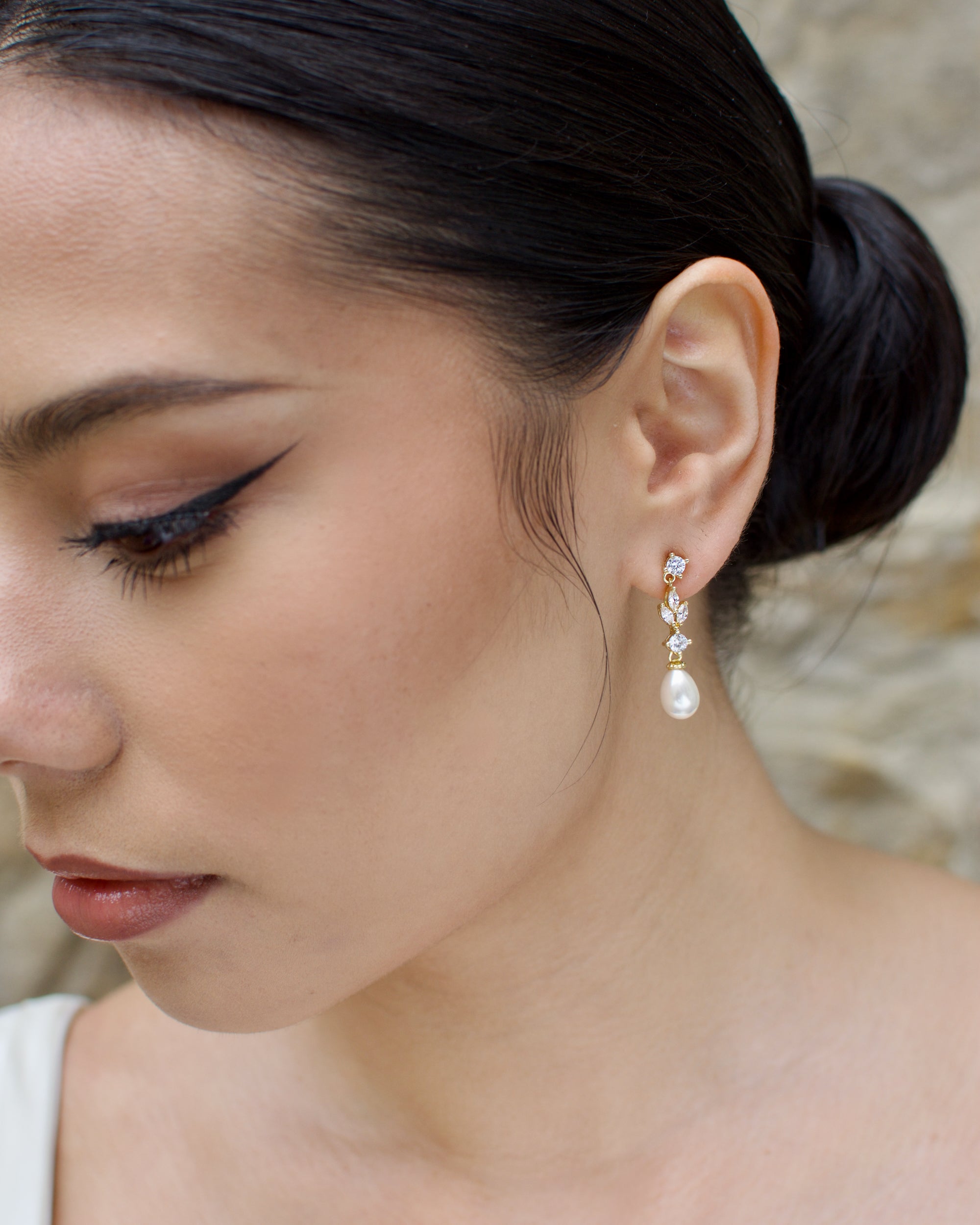 Tara Gold bridal earrings — alternate view 6