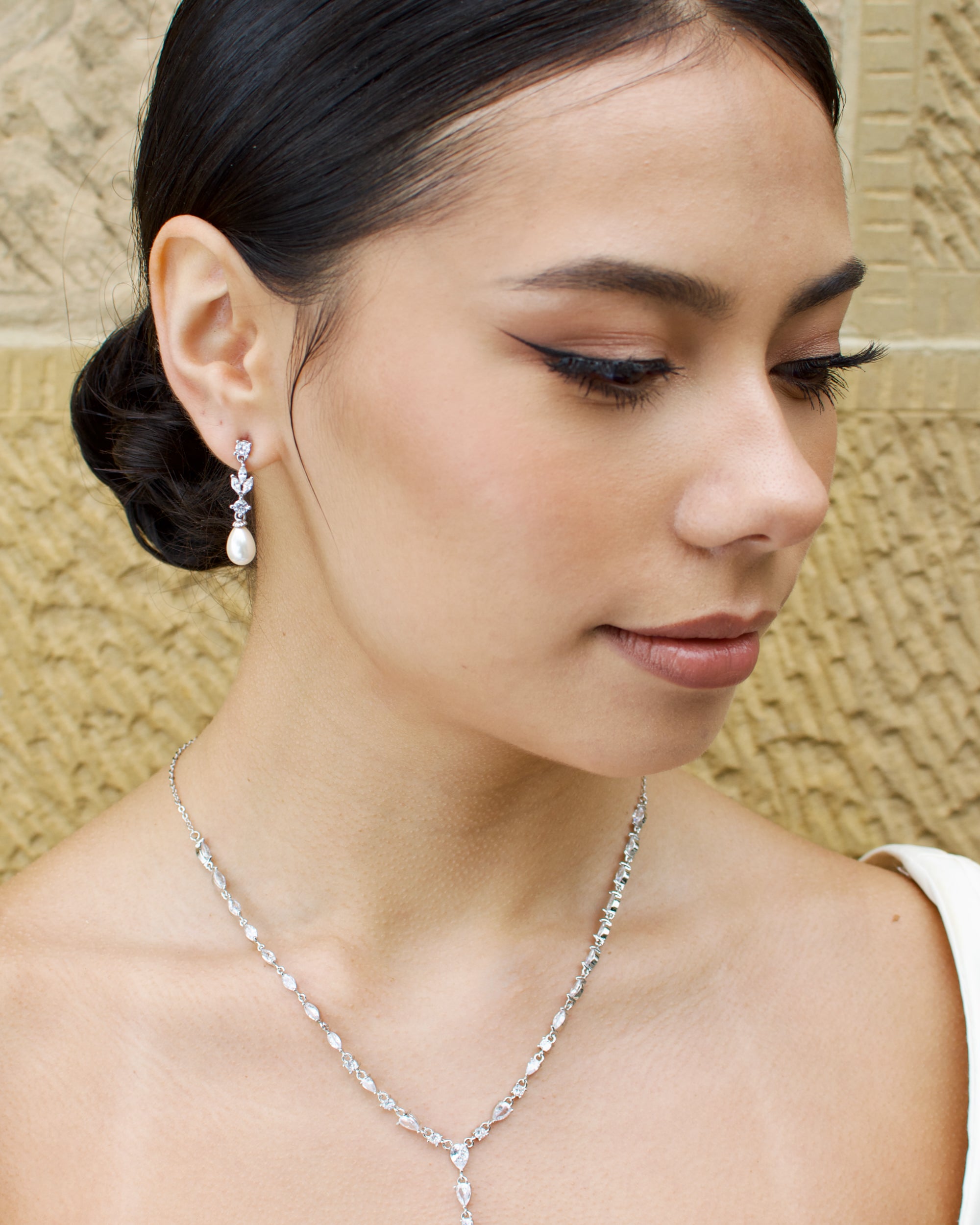 Scarlett Silver bridal necklace — alternate view 5