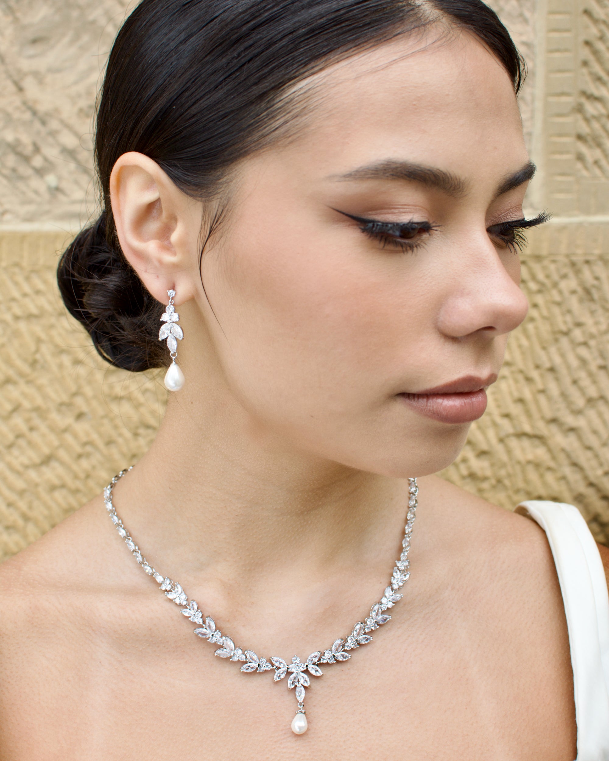 Corrina Pearl bridal necklace — alternate view 5
