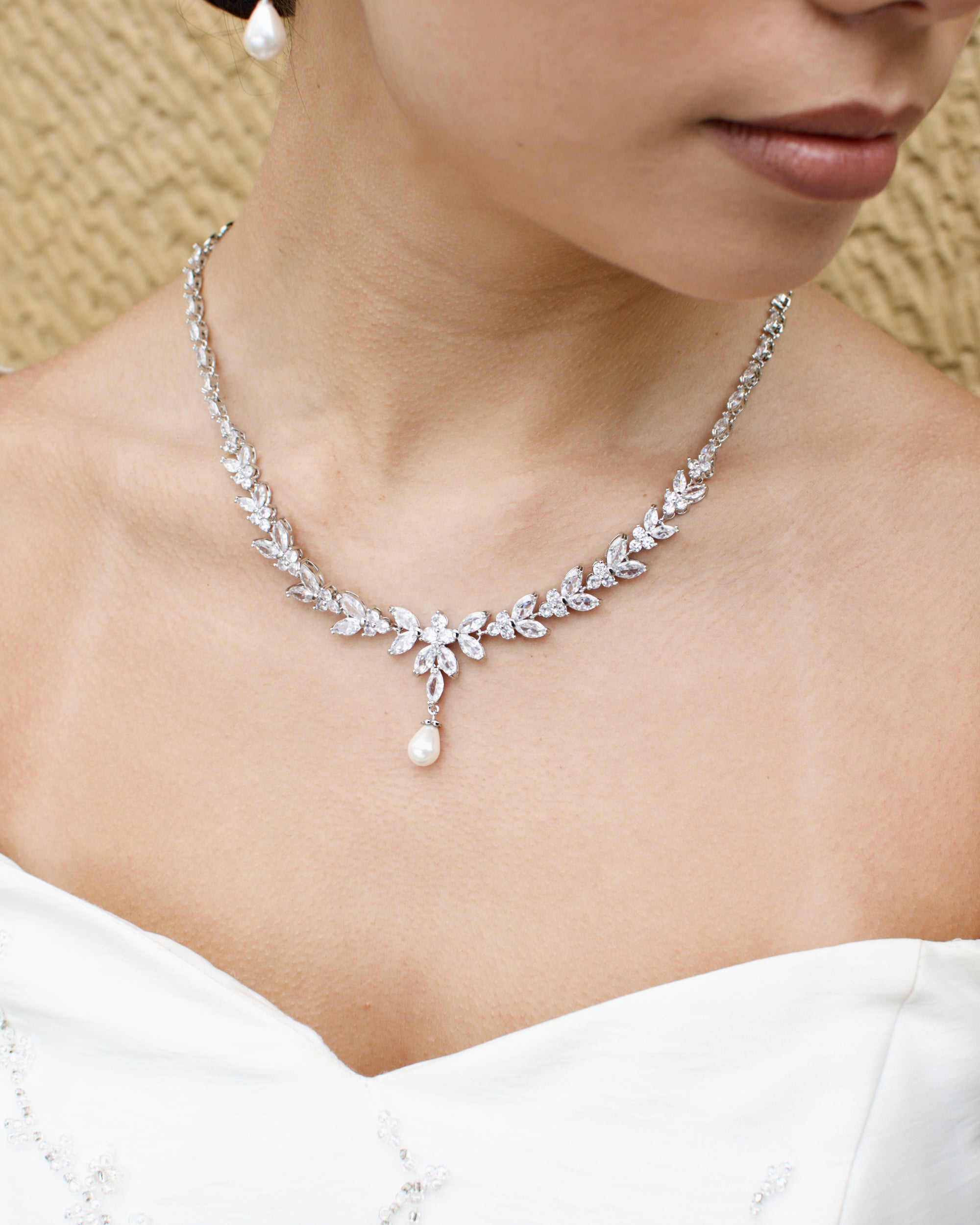 Corrina Pearl bridal necklace — alternate view 6