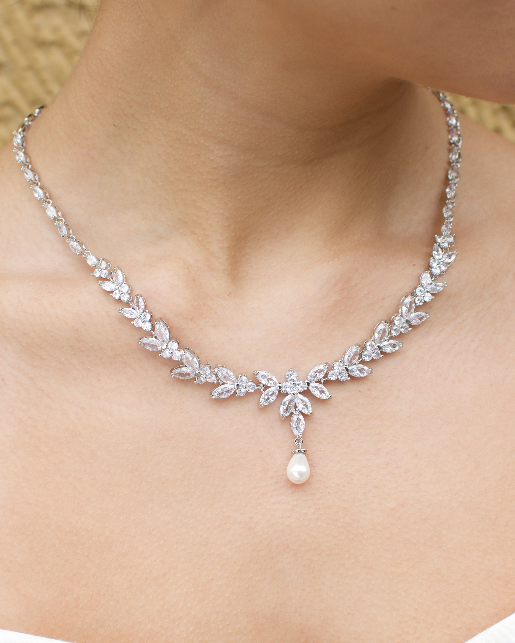 Corrina Pearl bridal necklace — alternate view 7