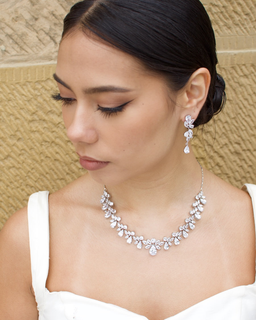 Annalise Silver necklace by Windsor Bridal Jewellery