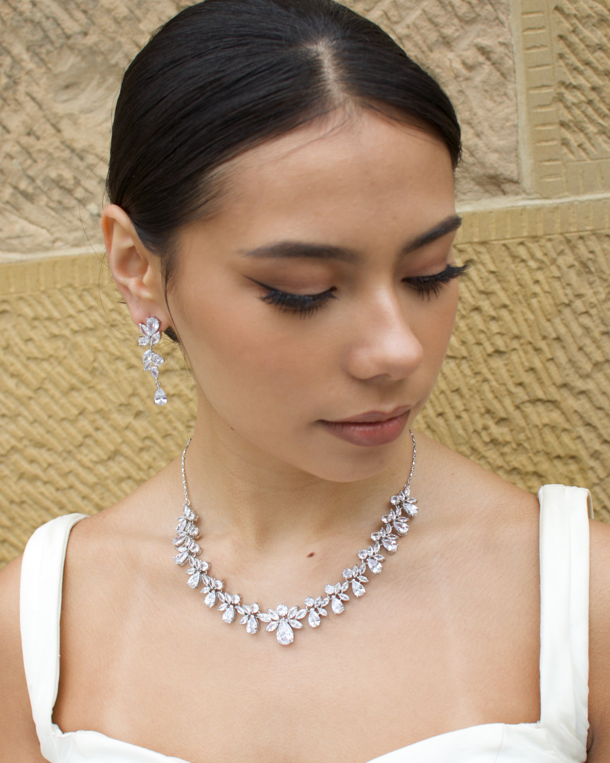 Annalise Silver bridal necklace — alternate view 7