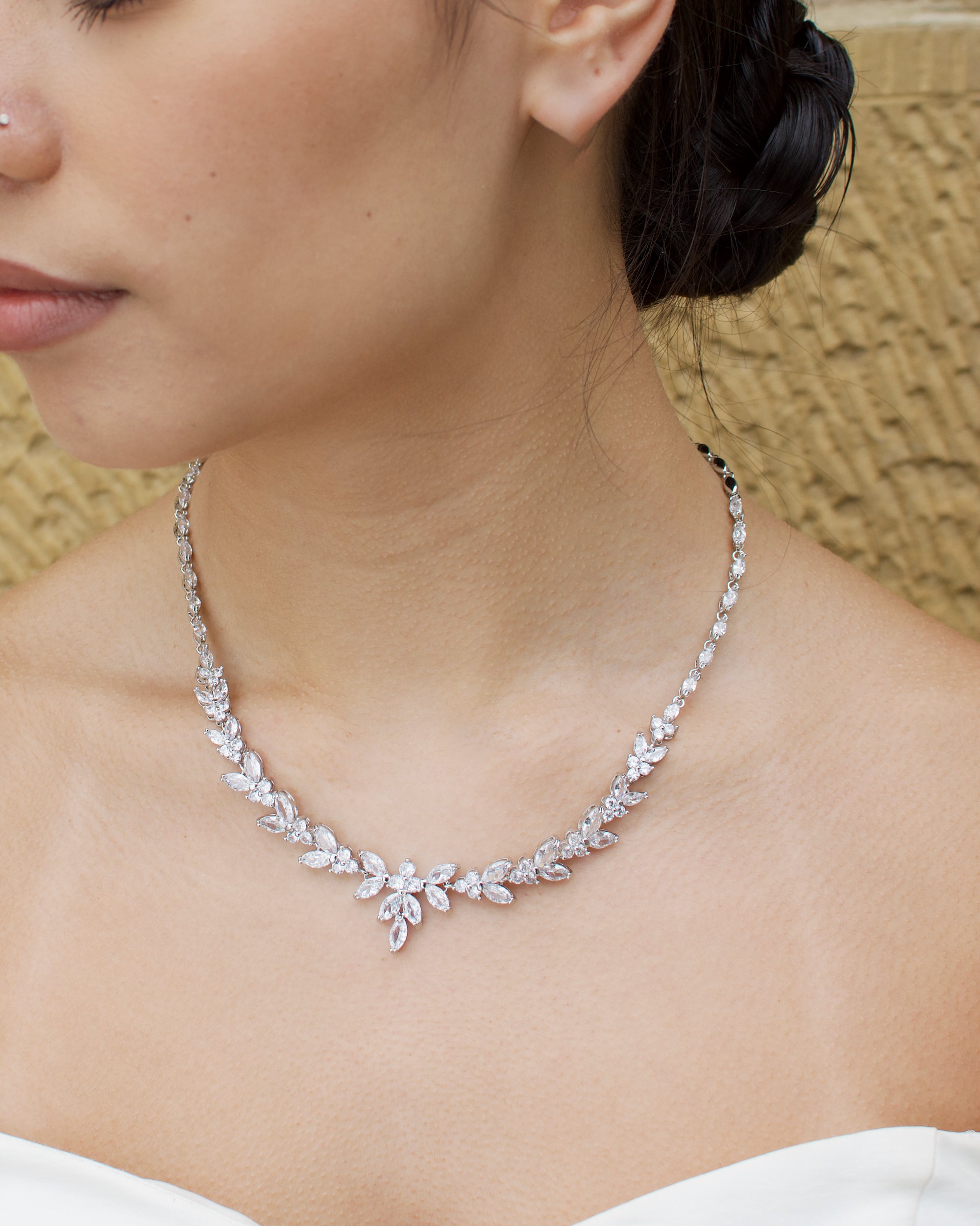 Corrina Crystal bridal necklace — alternate view 7