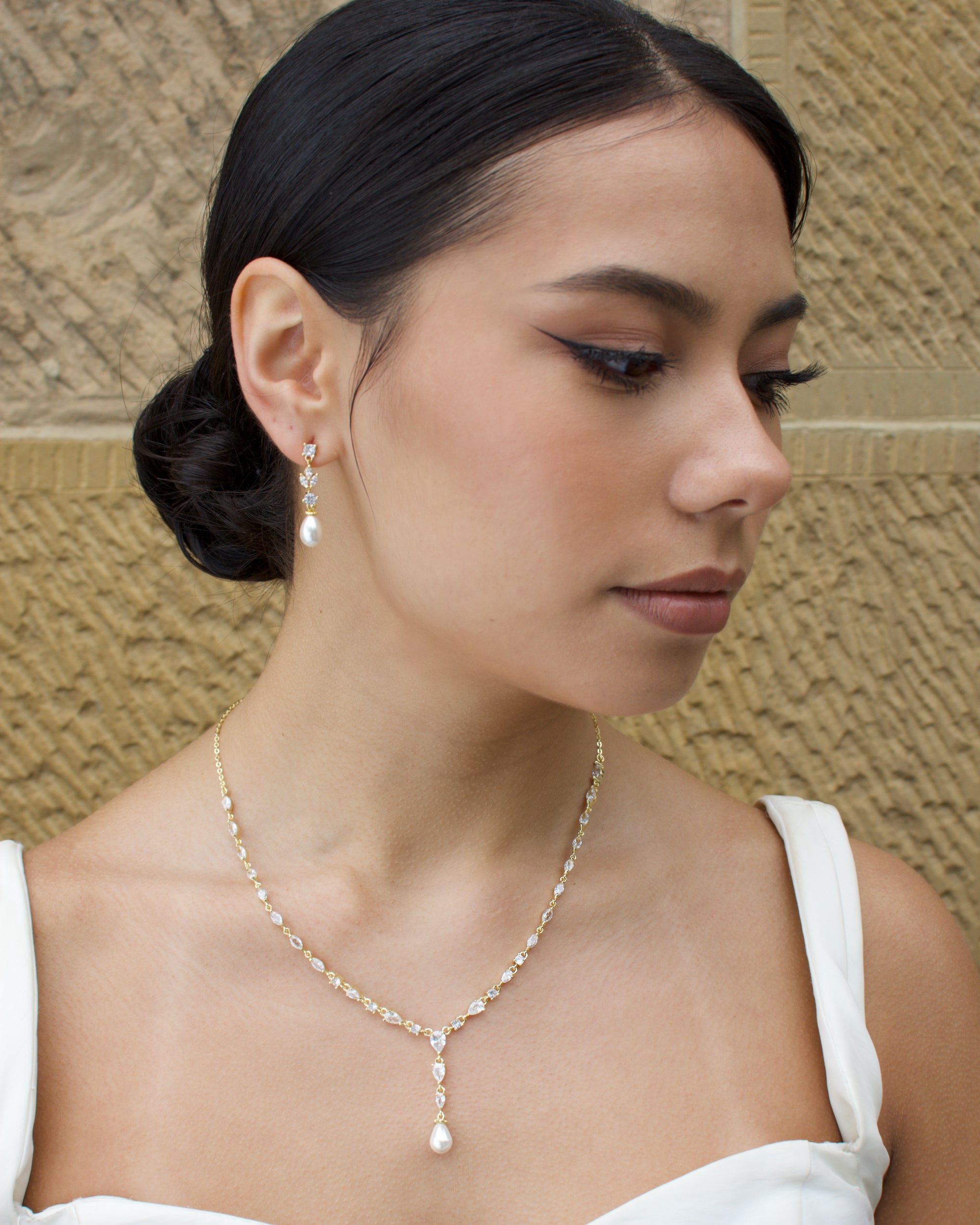 Scarlett Gold bridal necklace — alternate view 4