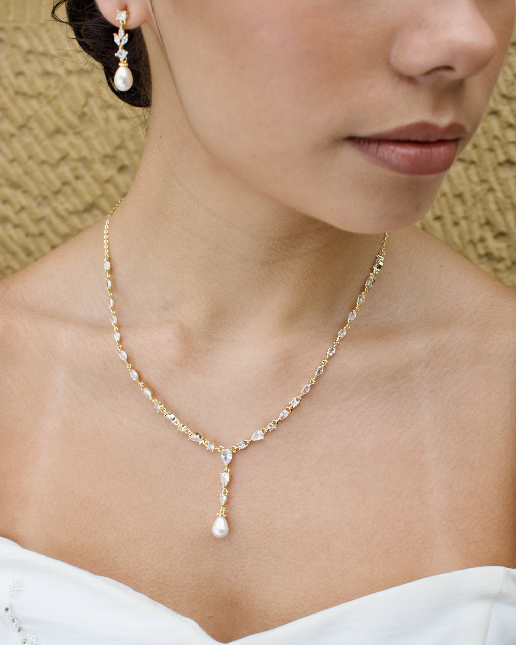 Scarlett Gold bridal necklace — alternate view 5
