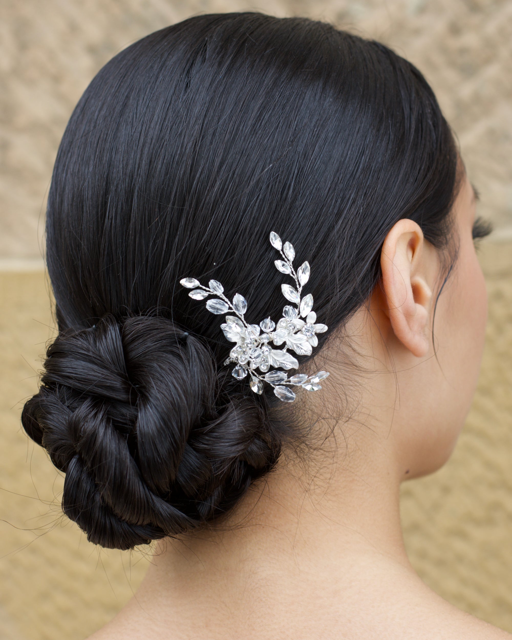 Lucinda silver bridal hair pin — alternate view 5