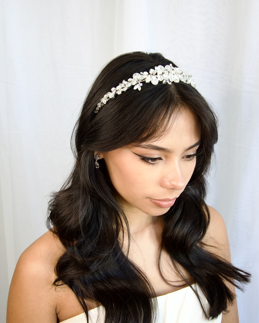 Trista Silver bridal headband — alternate view 3