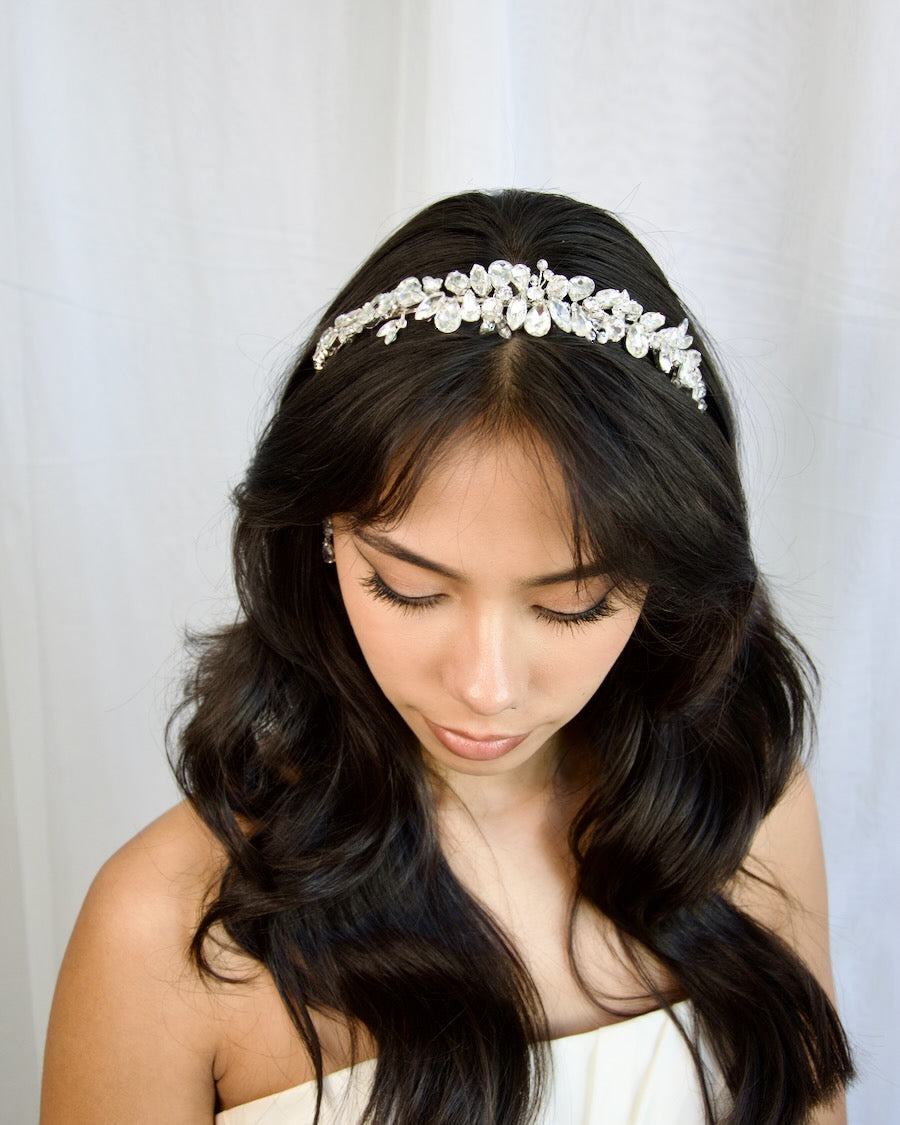Trista Silver bridal headband — alternate view 2