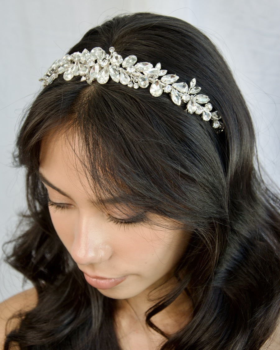 Trista Silver bridal headband by Windsor Bridal Jewellery