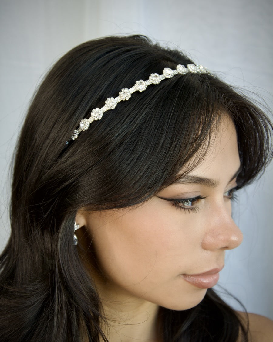 Astrid Silver bridal headband — alternate view 3