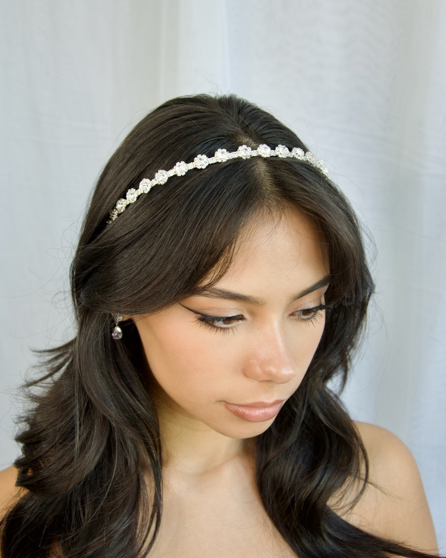 Astrid Silver bridal headband by Windsor Bridal Jewellery