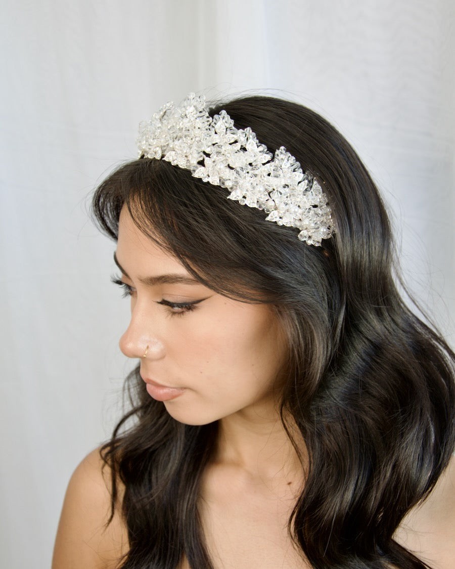 Francesca Bright Silver crown by Windsor Bridal Jewellery