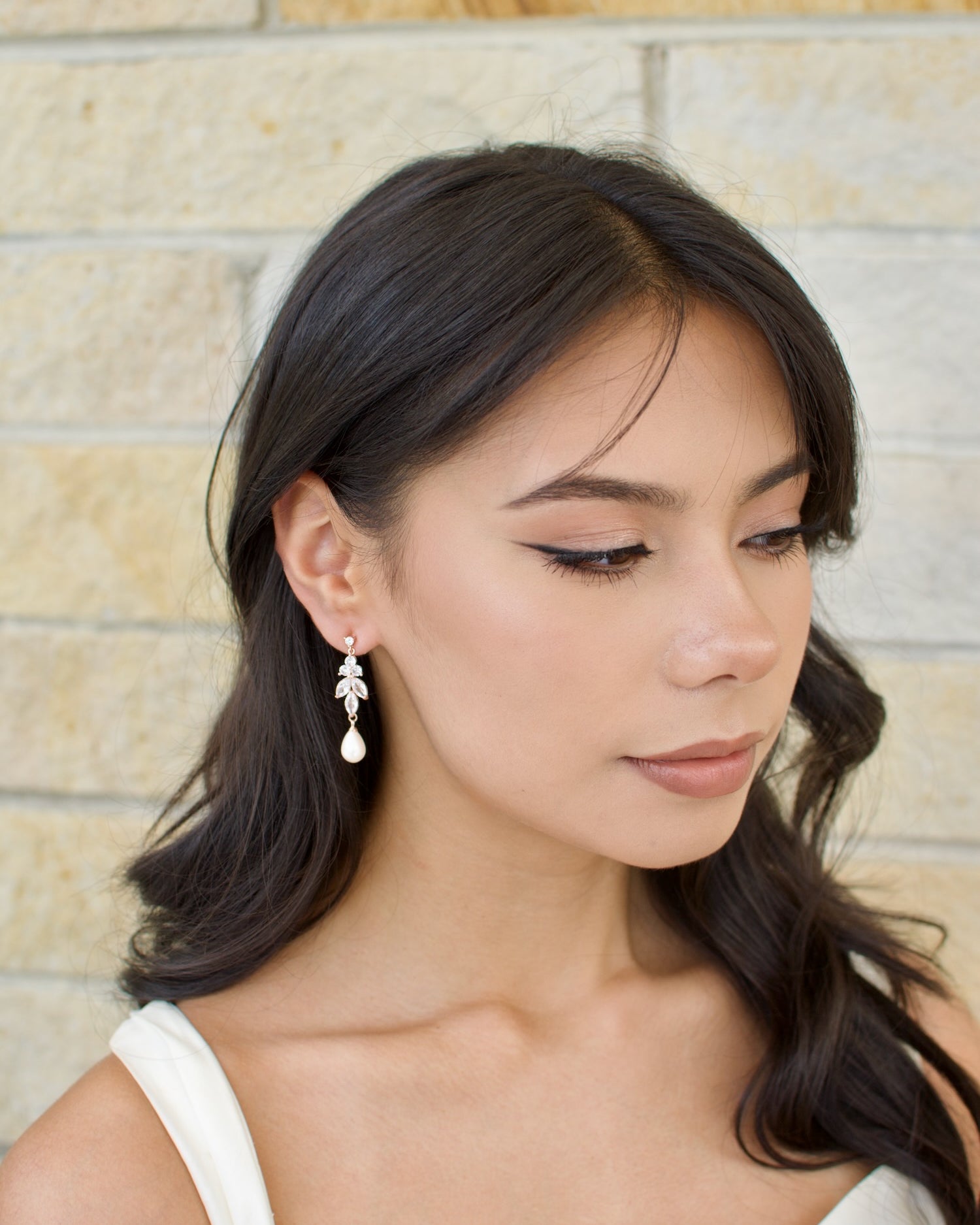 Remy Rose Gold bridal earrings — alternate view 2