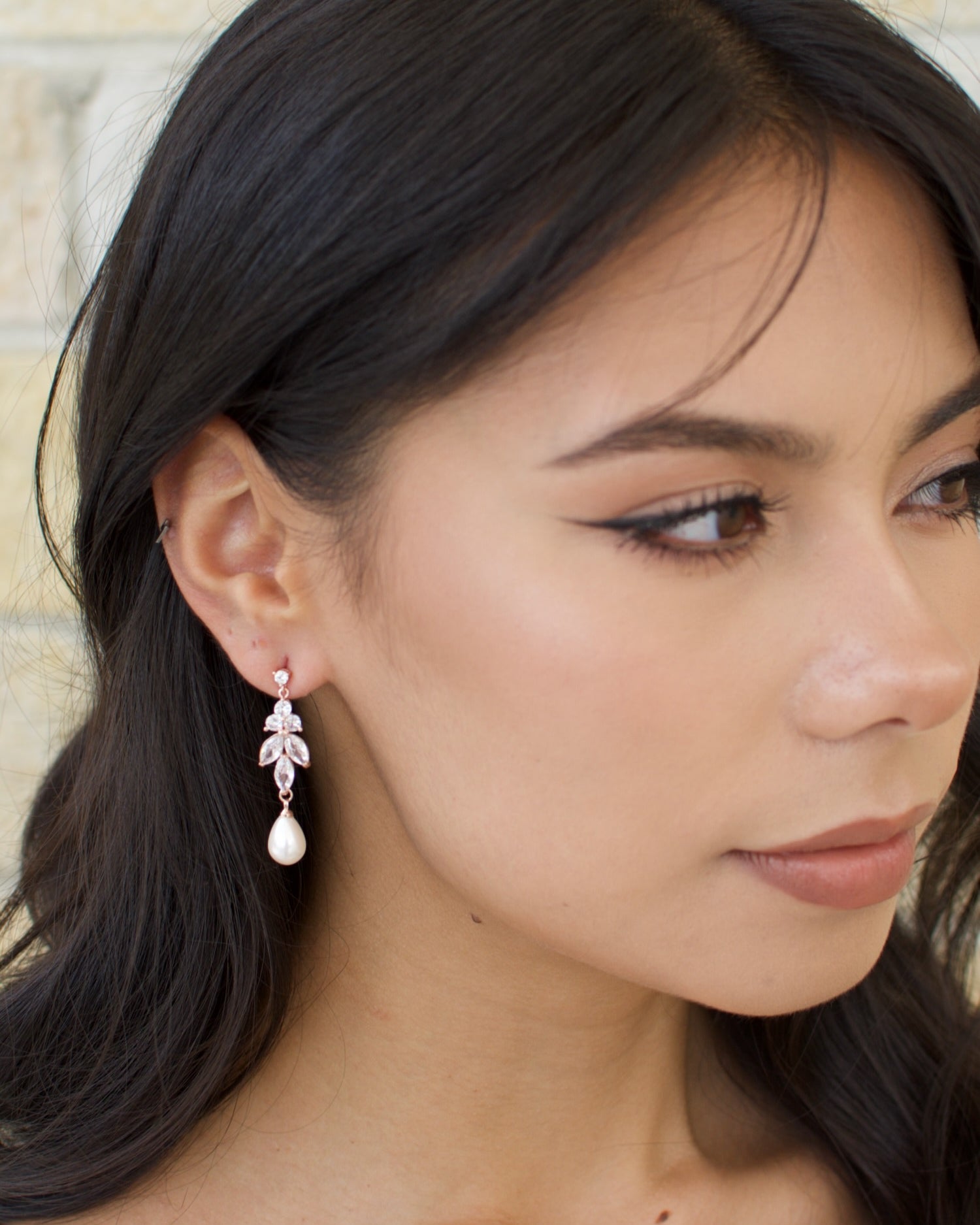 Remy Rose Gold earrings by Windsor Bridal Jewellery